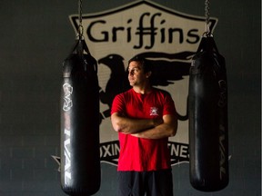 Dave Brett inside his Griffin's Boxing and Fitness gym in North Vancouver. Brett is doing a soft reopening as Phase 2 COVID-19 easing begins. (photo by Arlen Redekop)