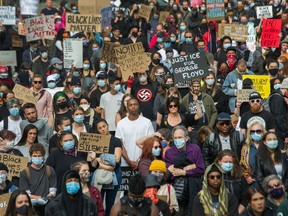 Over 1,000 people attended an anti-racism rally in Vancouver on Sunday May 31, 2020.