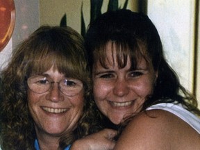Kristy Leanne Morrey (right) with her mother Shirley Morrey, circa 2002.  Morrey, 28, was found dead inside her Port Alberni home on Aug. 20, 2006, the victim of foul play. Her mother has also since died.