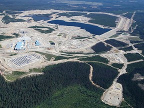 An aerial shot shows the Thompson Creek Metals Mount Milligan copper and gold mine in B.C.'s northern Interior.