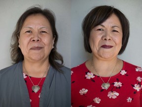 Sherry Vaughn Roberts is 58-year-old support worker who was overdue and ready for a change. On the left is Sherry before her makeover by Nadia Albano, on the right is her after.