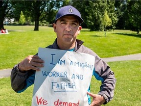 Migrant workers and their families have posted photos of themselves on social media holding signs asking Canadians to support their fight for more rights.