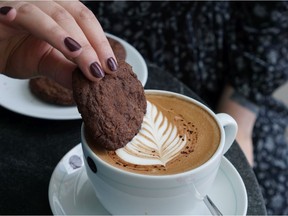 Mocha and dark chocolate beverage at Bel Cafe.