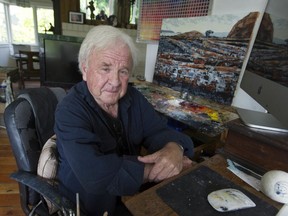 Artist Kerry Waghorn at his home studio in North Vancouver.