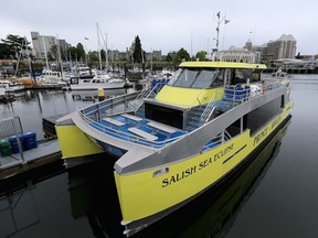 Whale watching boats that are tied up at dock in the Inner Harbour. The federal government is expected to lift its ban on marine vessels with a capacity of more than 12 passengers on June 30, but the industry will still need the clearance to start from the provincial government.