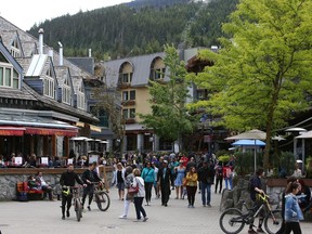 File photo of Whistler Village. Health authorities are warning about potential COVID-19 exposure at two Whistler restaurants.