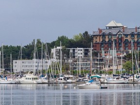 Oak Bay Marina. Alaska-bound American pleasure boats continues to travel along the east coast of Vancouver Island, despite a border closure barring non-essential travel.