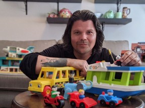 Nanaimo karaoke host and wedding DJ Todd Cameron, whose stop motion film of the Schitts Creek song A Little Bit Alexis with vintage Fisher Price Toys went viral.