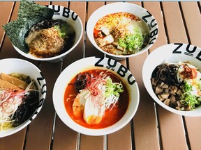 There are multiple choices of ramen from Zubu. Photo by Mia Stainsby.