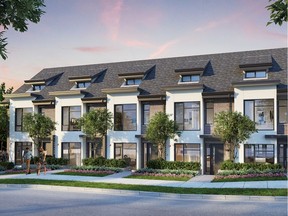 Artist's rendering of The Oak, a collection of 16 townhomes in Vancouver’s Marpole neighbourhood