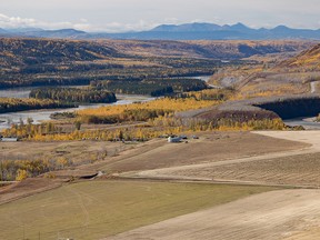 A view of the Peace River Valley, within the Blueberry River First Nation's civil claim area under Treaty 8..