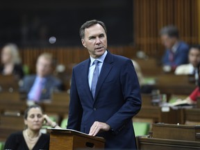 Finance Minister Bill Morneau delivers the government's fiscal snapshot in the House of Commons in Ottawa on Wednesday, July 8, 2020.