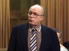 Jim Abbott in the House of Commons during Question Period in February 2000. The Reform, Alliance and Conservative member of Parliament from B.C. between 1993 and 2011 died Sunday in Cranbrook at the age of 77.