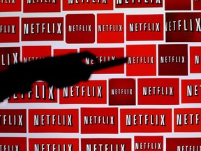 The Netflix logo is shown in this illustration photograph in Encinitas, Calif., Oct. 14, 2014.