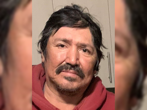 Oliver Traverse is an Indigenous man, about 5-foot-8 or 5-foot-9, with a slim build and black medium-length curly hair with a black goatee. He has a tattoo of an eagle on his left arm and was last seen wearing a white Winnipeg Jets baseball cap, a jean jacket over a burgandy hoodie, black baggy jeans and beige shoes.