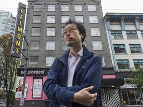 Jeff Leung is the general manager of the Hotel Belmont on Granville Street in Vancouver. Due to city zoning, the hotel's vertical neon sign is not allowed to rotate on its axis.
