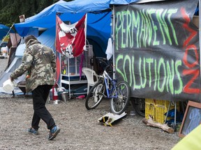 Homeless encampment, known as Camp K.T., at Strathcona Park in Vancouver, has been growing fast.