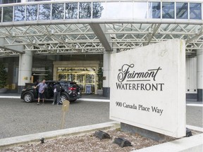 Vancouver's landmark Fairmont Waterfront hotel is planning to re-open at the end of next week.
