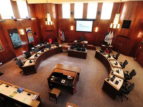 Clerks at Vancouver City Hall as Vancouver council holds a virtual meeting.