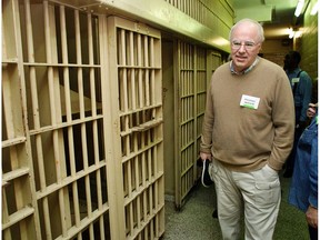 MIchael Audain, who participated in the 1961 Freedom Rides through the American South during the Civil Rights movement, toured the city jail in Jackson, Mississippi, in 2004 during a Freedom Riders reunion. (Photo: Joe Ellis/Special to The Vancouver Sun) [PNG Merlin Archive]