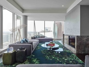 Private residence in Toronto's Shangri-La hotel, interior design by Nivek Remas.