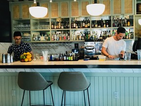 The bar at Published, 3593 Main Street in Vancouver. Photo: Mia Stainsby. For Mia Stainsby's 0827 published. [PNG Merlin Archive]