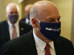 U.S. Postmaster General Louis Dejoy arrives at a meeting at the office of Speaker of the House Nancy Pelosi at the U.S. Capitol in Washington, D.C. on Aug. 5, 2020.