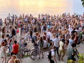 A packed party on Vancouver’s Third Beach last month drew criticism for not adhering to social distancing protocols.