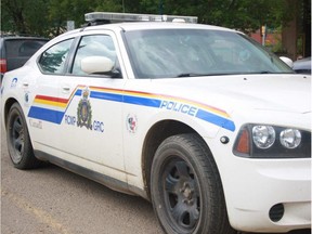 A woman in Surrey has died after being struck by a vehicle, Mounties said Friday.