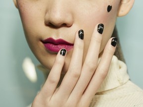 Nails at the Christian Siriano runway show.