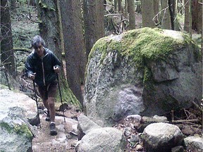 COQUITLAM, B.C.: AUG. 23, 2020 – Ali Safar Naderi is pictured hiking on Coquitlam's Eagle Mountain on Sunday, Aug. 23, 2020 in this video footage screengrab shared by Coquitlam RCMP on Tuesday, Aug. 25, 2020.