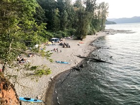 The Bear Creek Forest Recreation Site is on the east side of Harrison Lake.