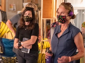 Executive producer Erin Haskett, left, and showrunner Susin Nielsen returned to working on the new Global TV series Family Law in July.