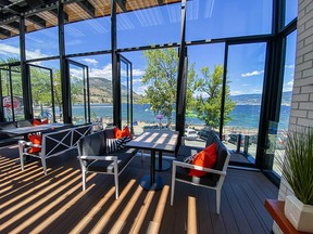 Elma is an artfully decorated space with views of Lake Okanagan.