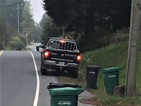 B.C. Conservation Officers fined seven people in Nanaimo for putting out their garbage bins the night before pickup.