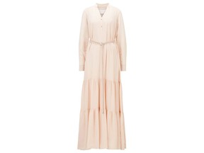 BOSS Womenswear Silk maxi dress with voluminous skirt, $995 at Hugoboss.com.