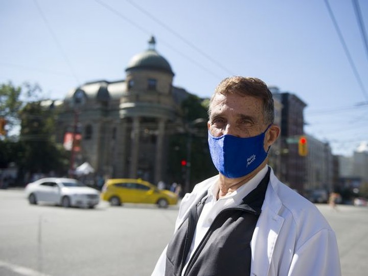  Dr. Sheldon Howard in front of Carnegie Community Centre in Vancouver on Sept. 10, 2020.