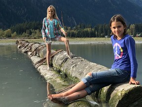 Ellie and Hilma Korpela in Hyder, Alaska. The Korpela family is asking the Canadian government to allow the two girls to go to school in Stewart, B.C. despite border restrictions.
