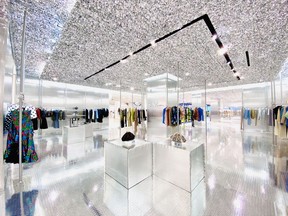 A glimpse inside the Silver Room at the renovated room at the Hudson's Bay in Vancouver.