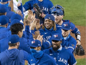 The Toronto Blue Jays are all smiles after clinching a Major League Baseball playoff spot. They punched their ticket to the post-season following a Thursday victory over the New York Yankees at Sahlen Field in Buffalo, N.Y.