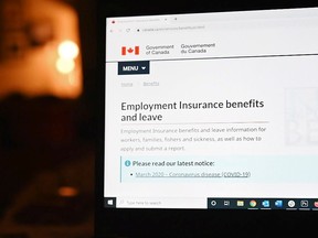 The employment insurance section of the Government of Canada website.