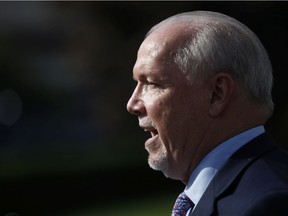 Premier John Horgan announces there will be a fall election as he speaks during a press conference in Langford, B.C., on Monday September 21, 2020.