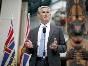 Liberal leader Andrew Wilkinson in Victoria on Wednesday, Sept. 23, after addressing the Union of B.C. Municipalities, where he promised to deliver a ‘provocative’ environmental policy in the days to come.