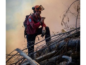 File photo: A B.C. Wildfire Service firefighter.