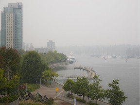 Metro Vancouver was under a blanket of orange haze Saturday because of the wildfires in Washington and Oregon.