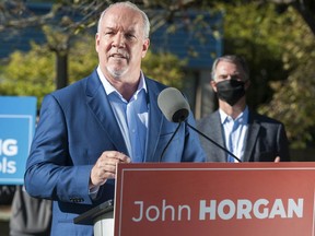 File photo of NDP Leader John Horgan making an announcement.