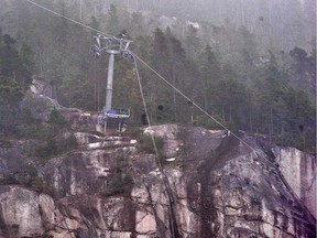 Scenes from the Sea To Sky Gondola after vandals cut the cable for the second time in thirteen months during the Covid-19 pandemic in Squamish, BC., on September 14, 2020.