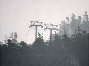 The Sea to Sky Gondola after vandals cut the cable for the second time in thirteen months on Sept. 14, 2020.