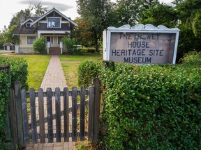 The Trethewey House Heritage Site, pictured this week. It may be line for a name change as historical connections between Trethewey family members and an Abbotsford branch of the Kanadian Knights of the Ku Klux Klan come to light.