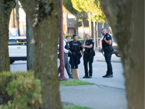 Shots were fired between cars on Scott Road between 80th and 82nd Avenues on the Surrey-Delta border on Sept. 28, 2020.